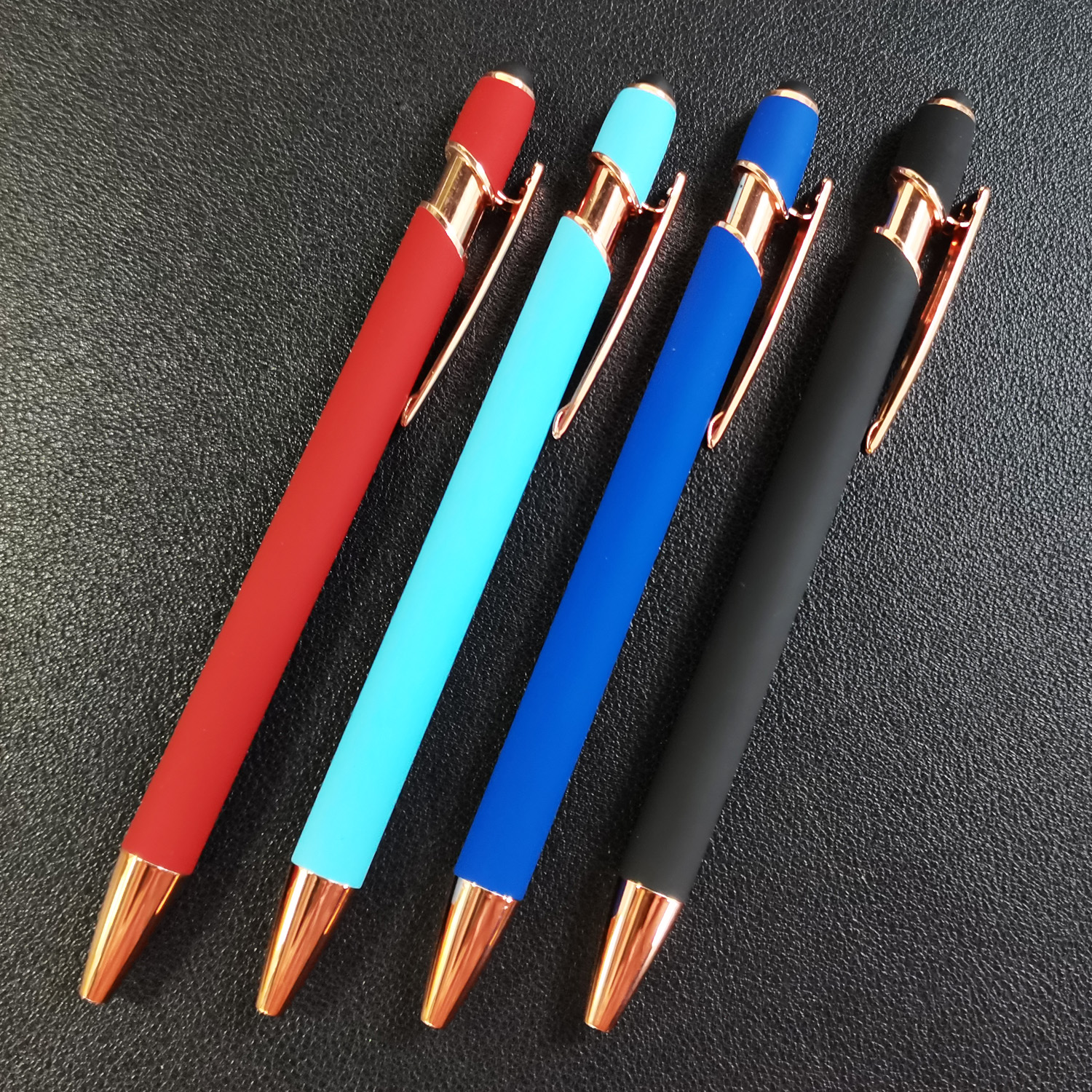Wholesale China manufacturer soft touch 2 in 1 stylus pen advertising metal promotional office custom logo ballpoint pen